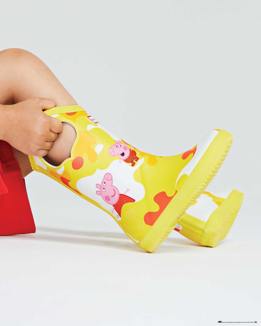 Botas De Agua Niños - Hunter Original First Peppa Pig Grab Handle Amarillo - EPYKVT-692 - Amarillo